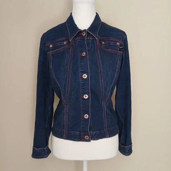 Baby Phat Y2K Stretch Jean Jacket Blue Size Medium - Picture 2 of 10